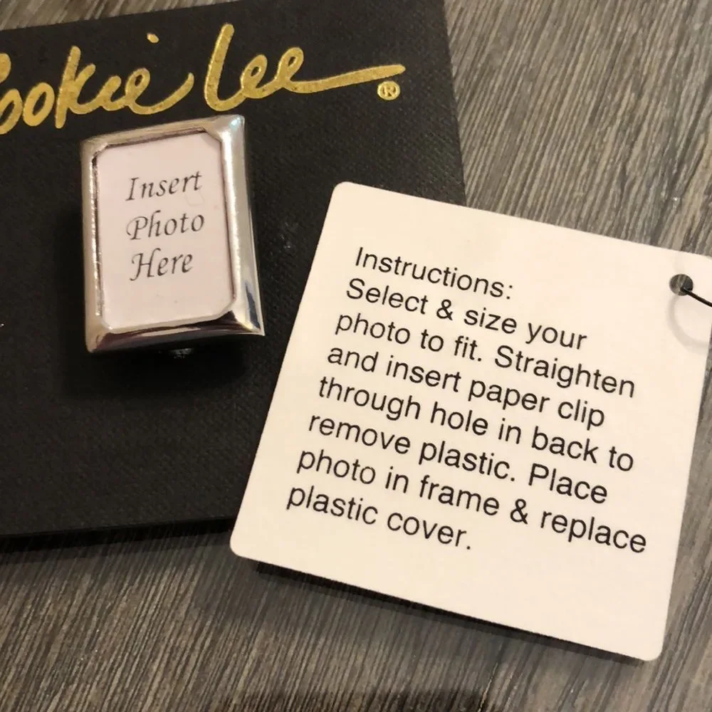 Vintage COOKIE LEE Silvertone Picture Frame Pin NWT